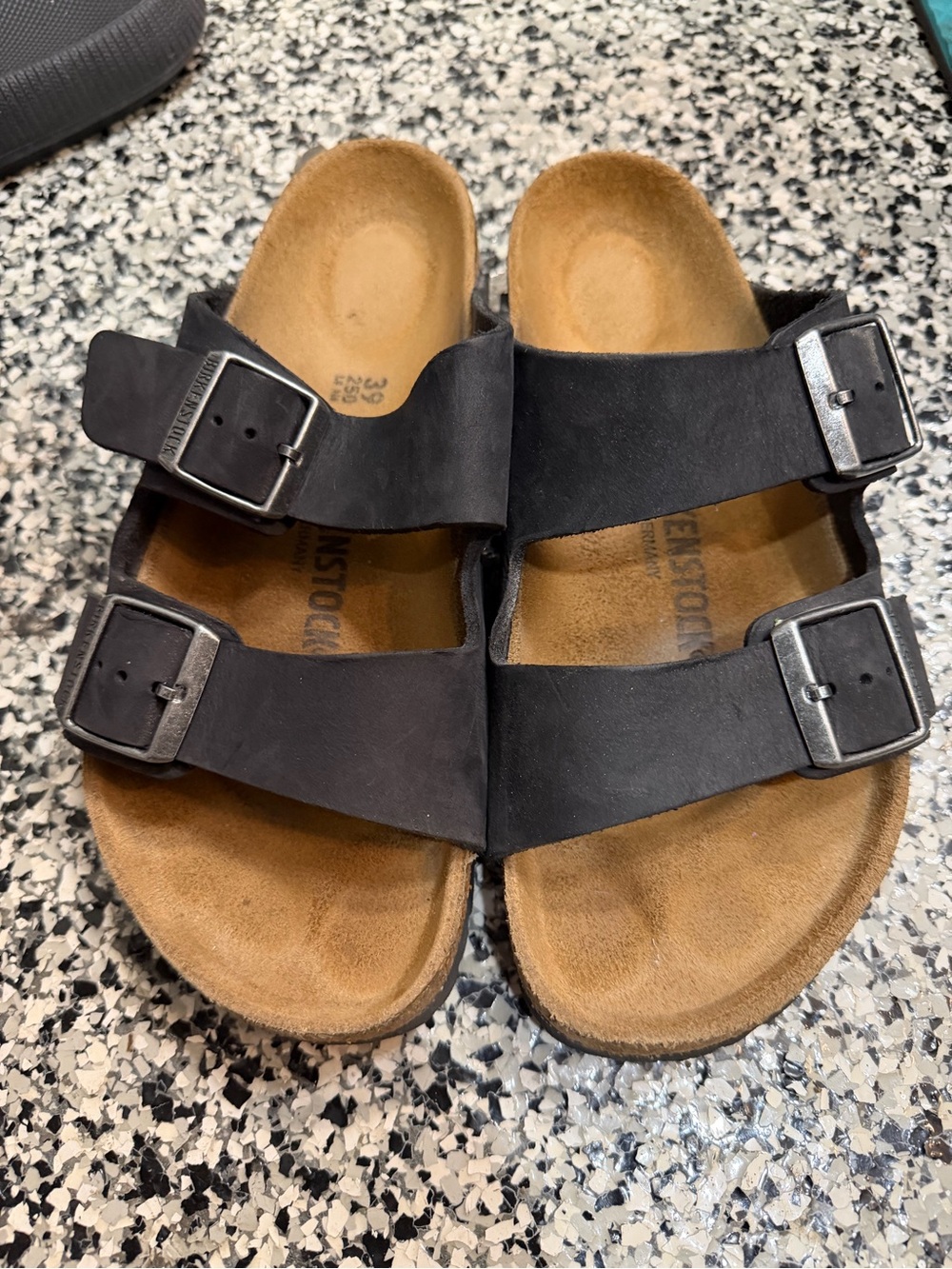 Birkenstock Kids Black Two-Buckle Sandals